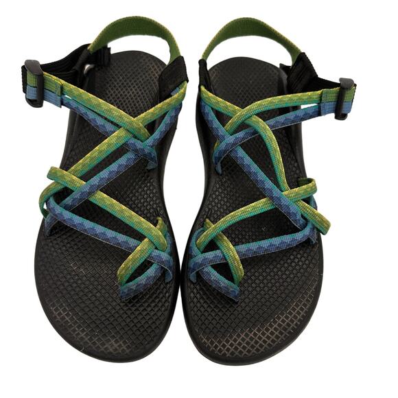 Chaco ZX2 Women's Green & Blue Sports Sandals Size 9 - Picture 7 of 9
